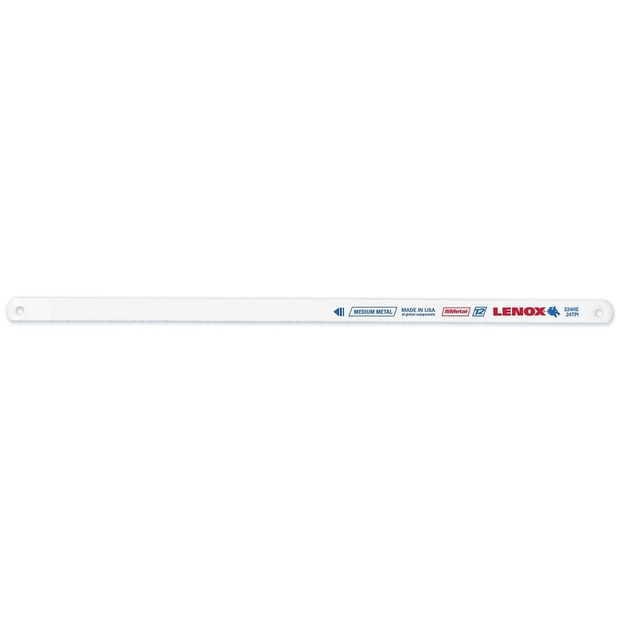 Hacksaw Blade, 12 in L Blade, HSS Cutting Edge, 24, Bi-Metal Blade, 10-Pack