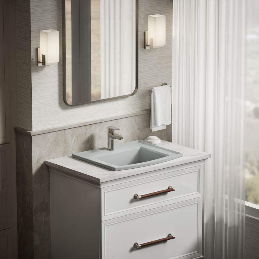 Archer 22-5/8" Drop In Bathroom Sink with 1 Hole Drilled and Overflow