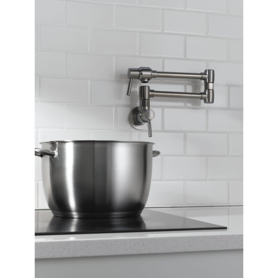 Euro 4 GPM Wall Mounted Single Hole Pot Filler Faucet