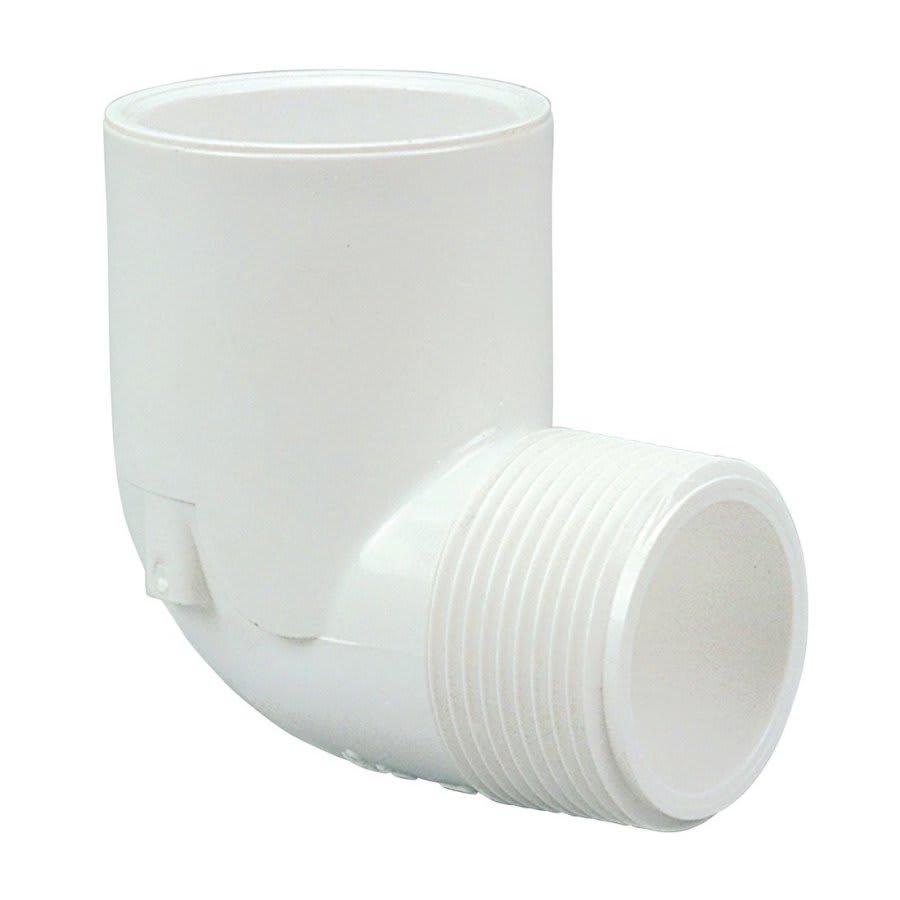 90 deg Elbow, 3/4 in, Socket x MNPT, SCH 40/STD, PVC