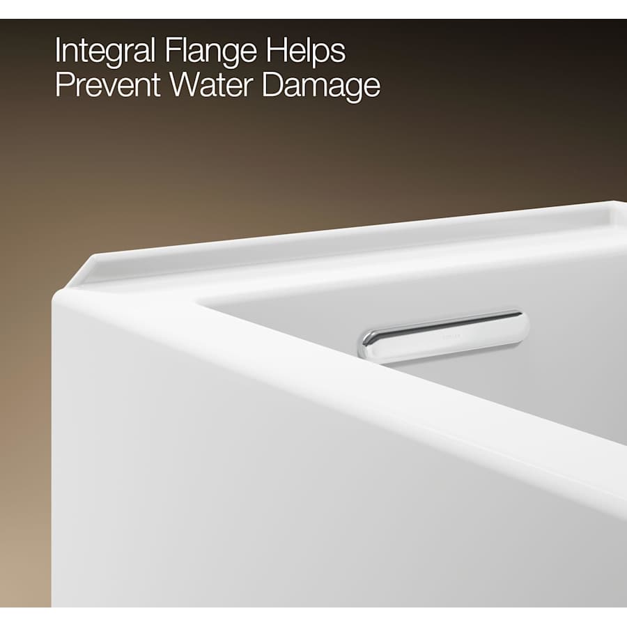 Underscore 60" X 30" Alcove Soaking Bathtub with Integral Apron, Integral Flange, and Left-Hand Drain