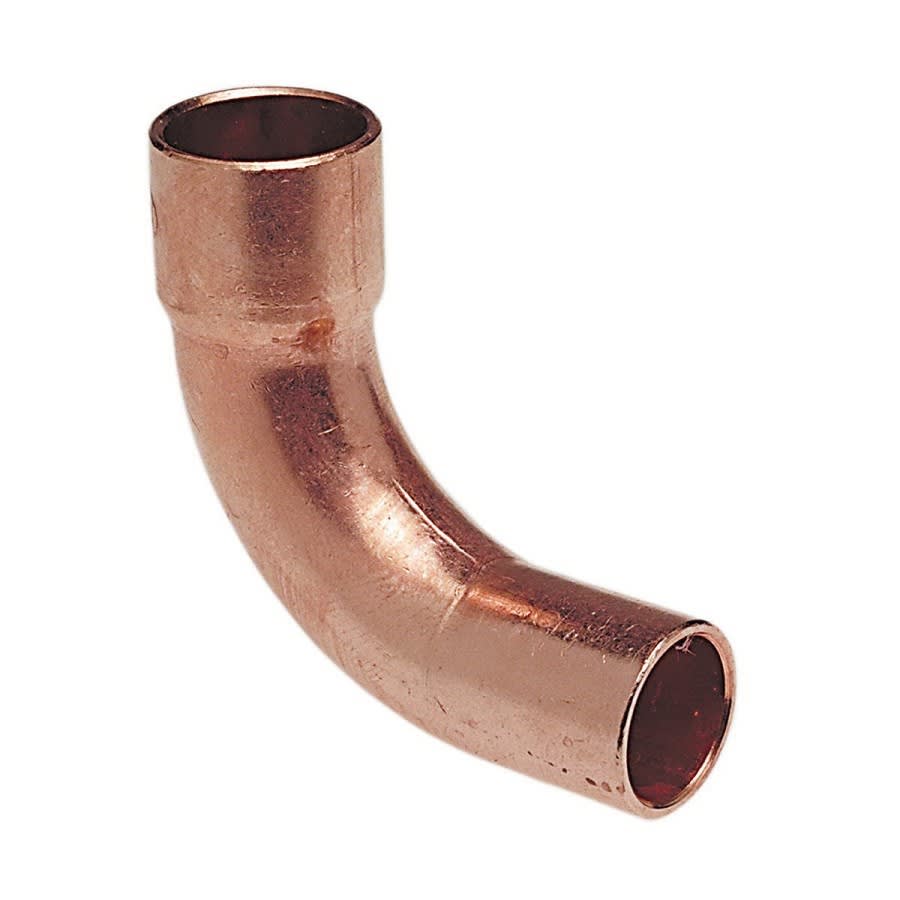 Long Turn Street 90 deg Elbow, 3/8 in, Fitting x C, Copper