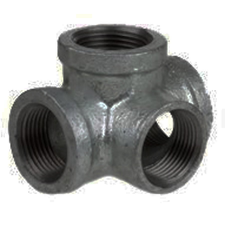 Side Outlet Tee, 3/4 in, FNPT, 150 lb, Malleable Iron, Black