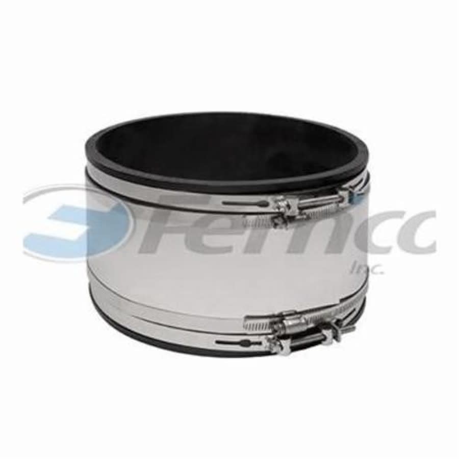 Shielded Transition Coupling, 8 in, PVC/Stainless Steel