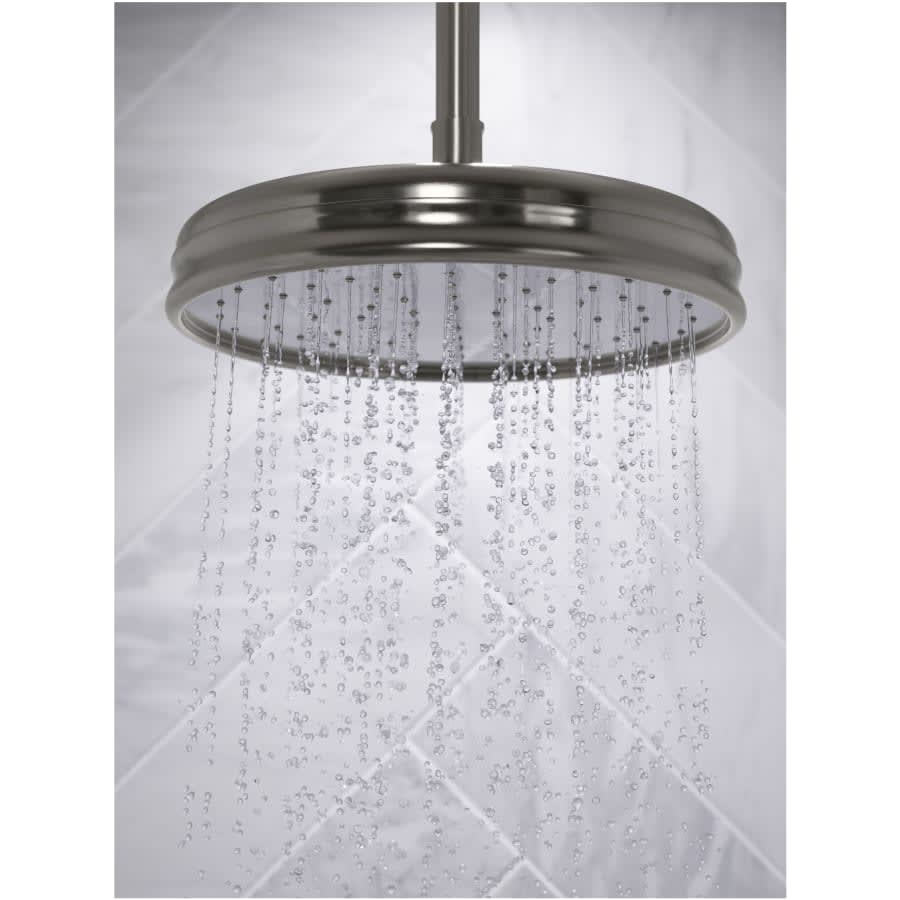 Traditional Round 10" Single Function 2.5 GPM Rainhead with MasterClean Sprayface and Katalyst Air-Induction Technology