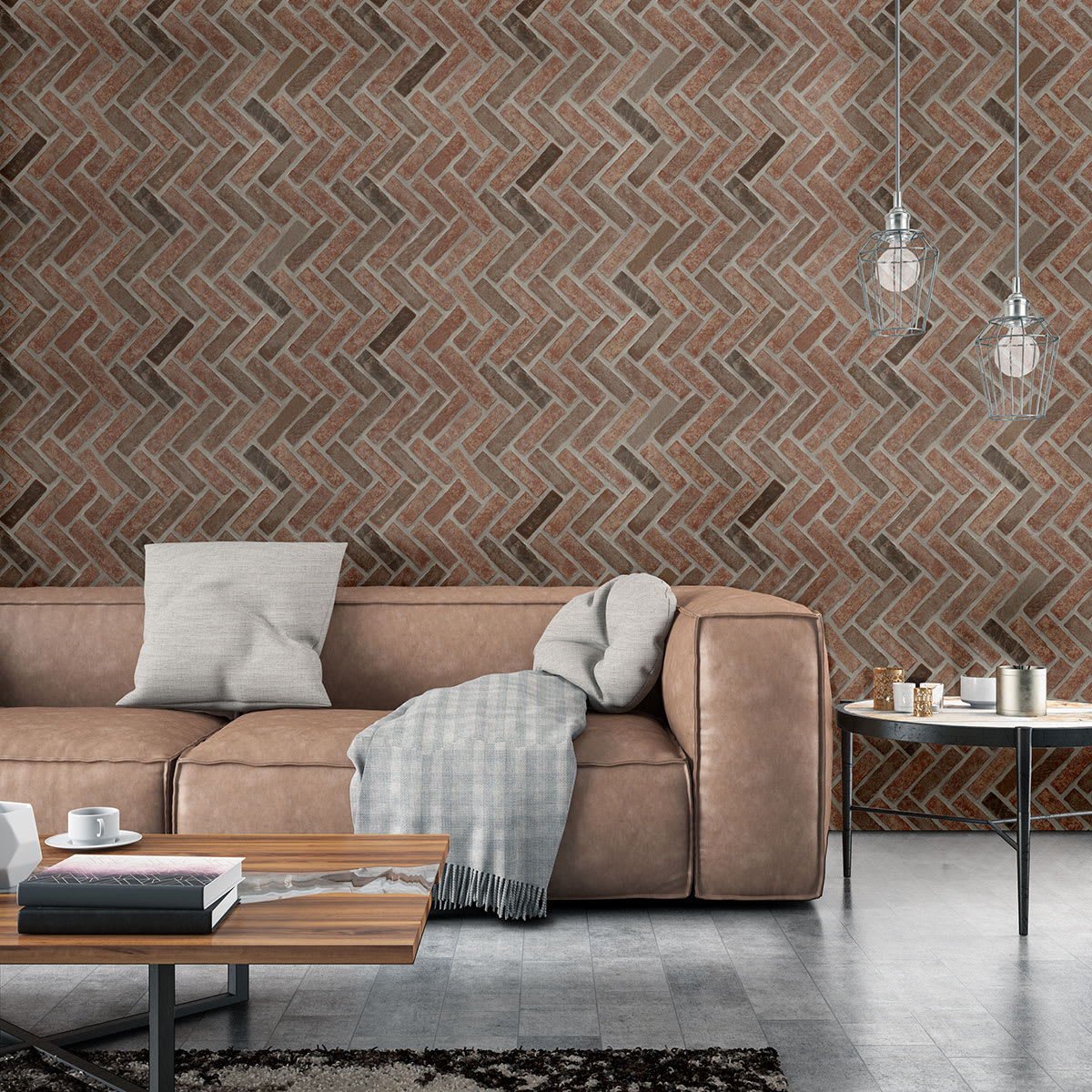 Noble Red® Clay Brick Herringbone 2..5