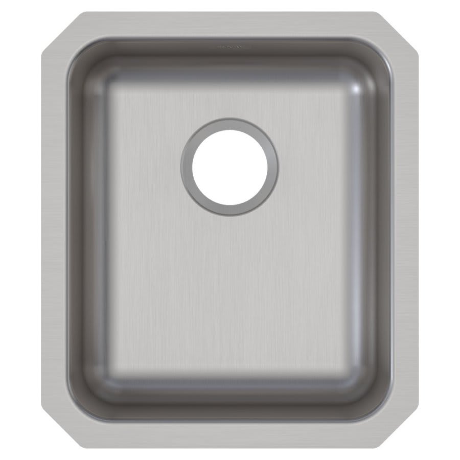 Lustertone™ Classic Single Bowl Kitchen Sink, Under Mount, ADA, 16 x 18-1/2 in, 5-3/8 in Bowl Depth, 18 ga Lustrous Satin Steel, Stainless