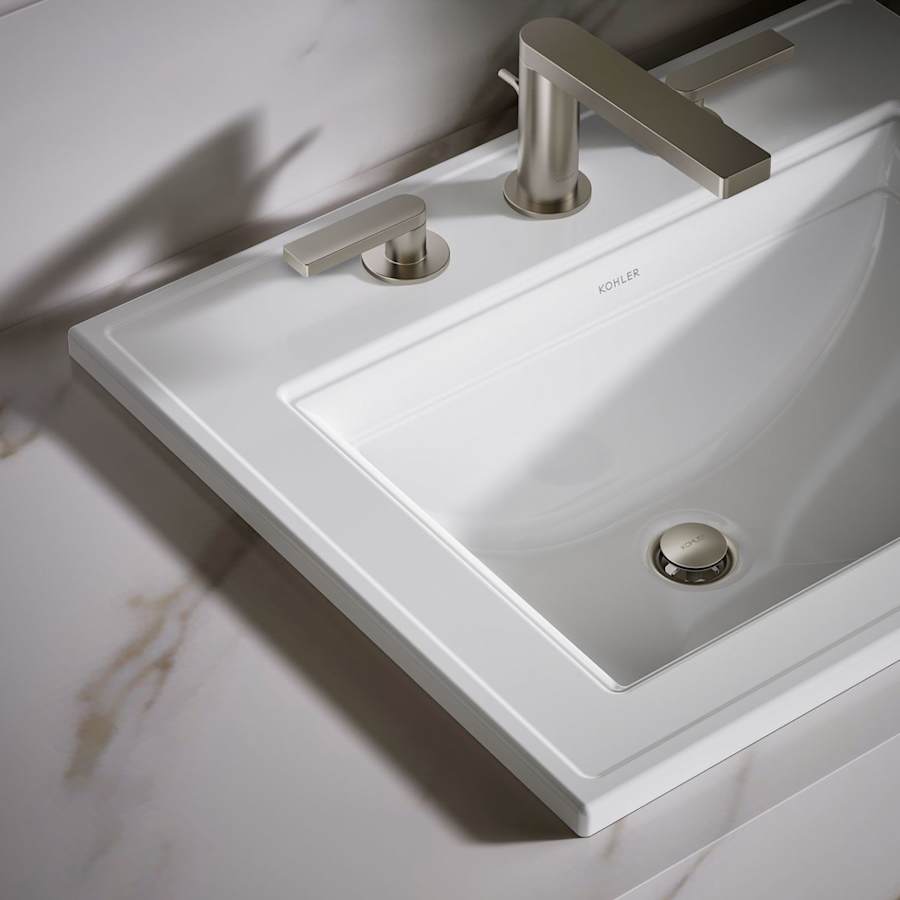 Memoirs Stately 17" Drop In Bathroom Sink with 3 Holes Drilled and Overflow