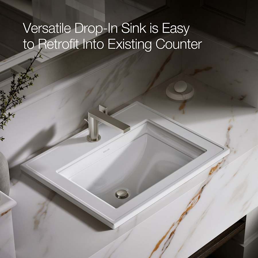 Memoirs Stately 17" Drop In Bathroom Sink with 1 Hole Drilled and Overflow