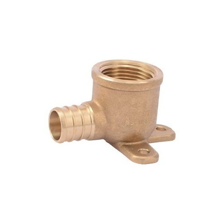 Drop Ear 90 deg Elbow, 3/4 in, Crimp PEX x FNPT, Brass