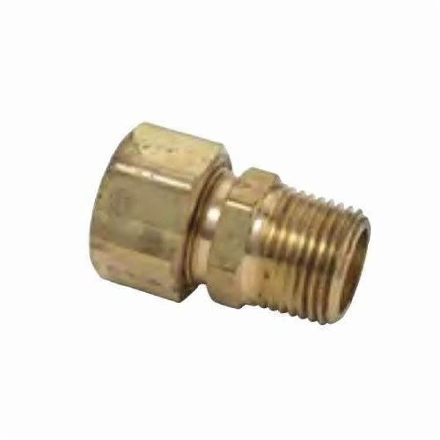 Union, 3/8 in, Comp x MNPT, Brass, Rough Brass, Domestic