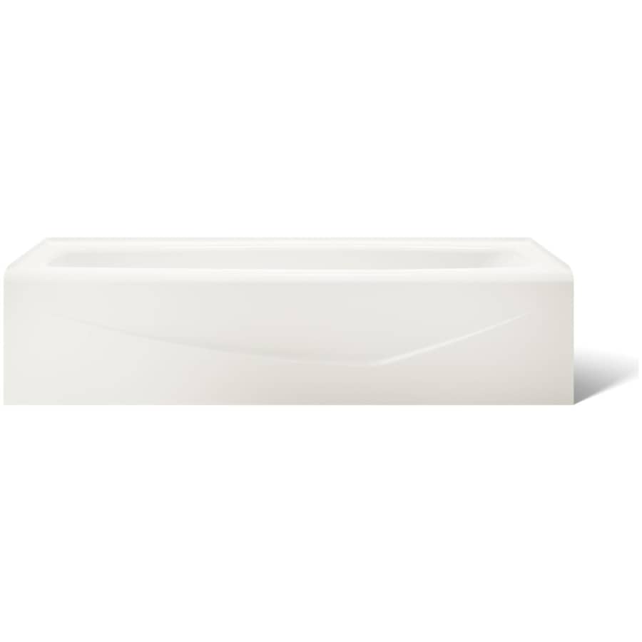 Villager Collection 60" Three Wall Alcove Cast Iron Three Wall Alcove Soaking Bath Tub with Left Hand Drain