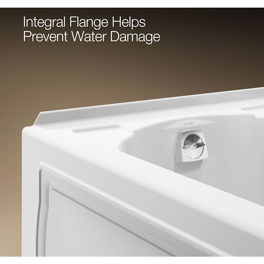 Devonshire Collection 60" Three Wall Alcove Soaking Bath Tub with Left Hand Drain
