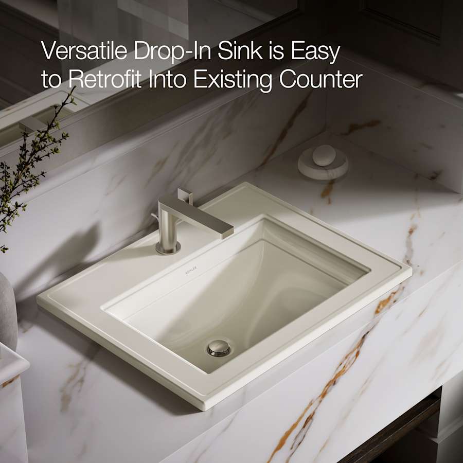 Memoirs Stately 17" Drop In Bathroom Sink with 1 Hole Drilled and Overflow