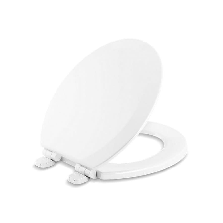 Triko™ Toilet Seat, Round Bowl, Closed Front, With Cover, Wood, White