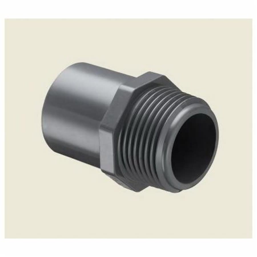 Male Adapter, 1 in, Spigot x MNPT, SCH 80/XH, PVC