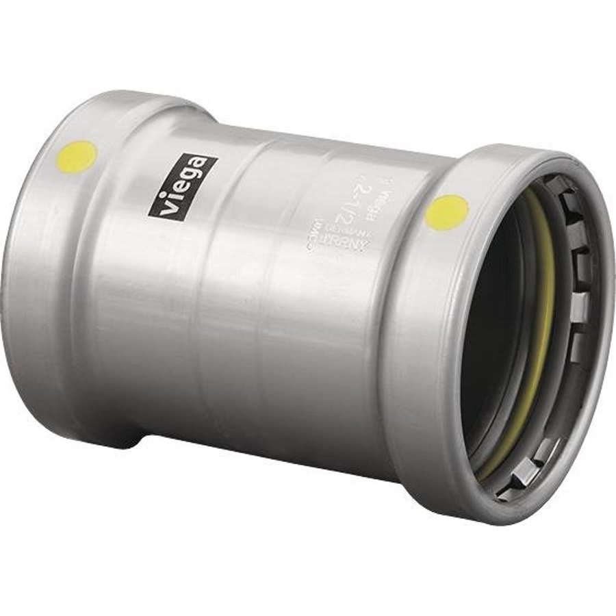 Gas No Stop Coupling, 2-1/2 in, Press, Carbon Steel