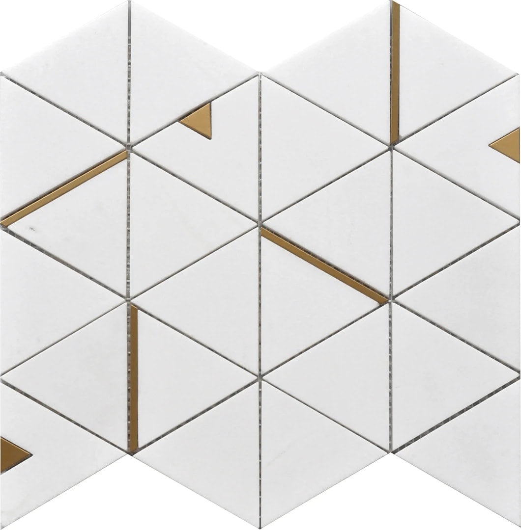 THASSOS TRIANGLE 12X14 MOSAIC