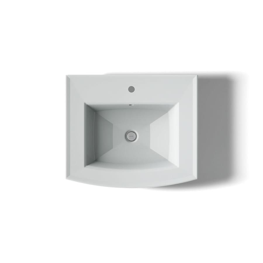 Archer 24" Pedestal Bathroom Sink with 1 Hole Drilled and Overflow