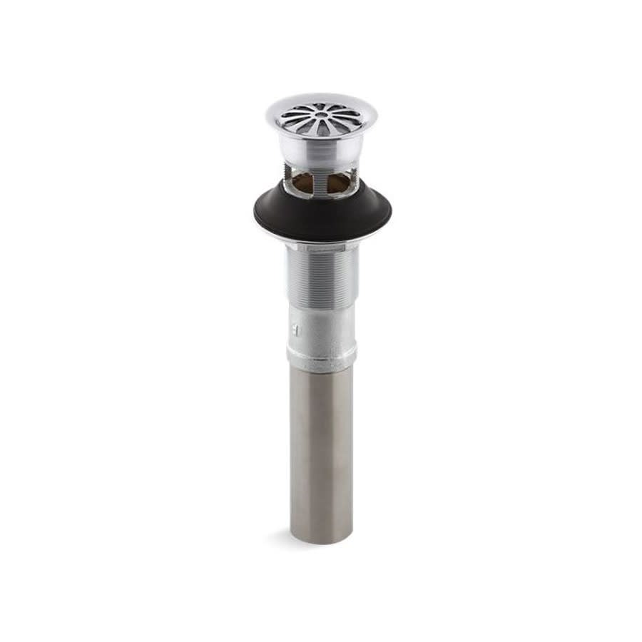 Bathroom Sink Grid Drain, 1-1/4 in, Polished Chrome, Solid Brass Drain