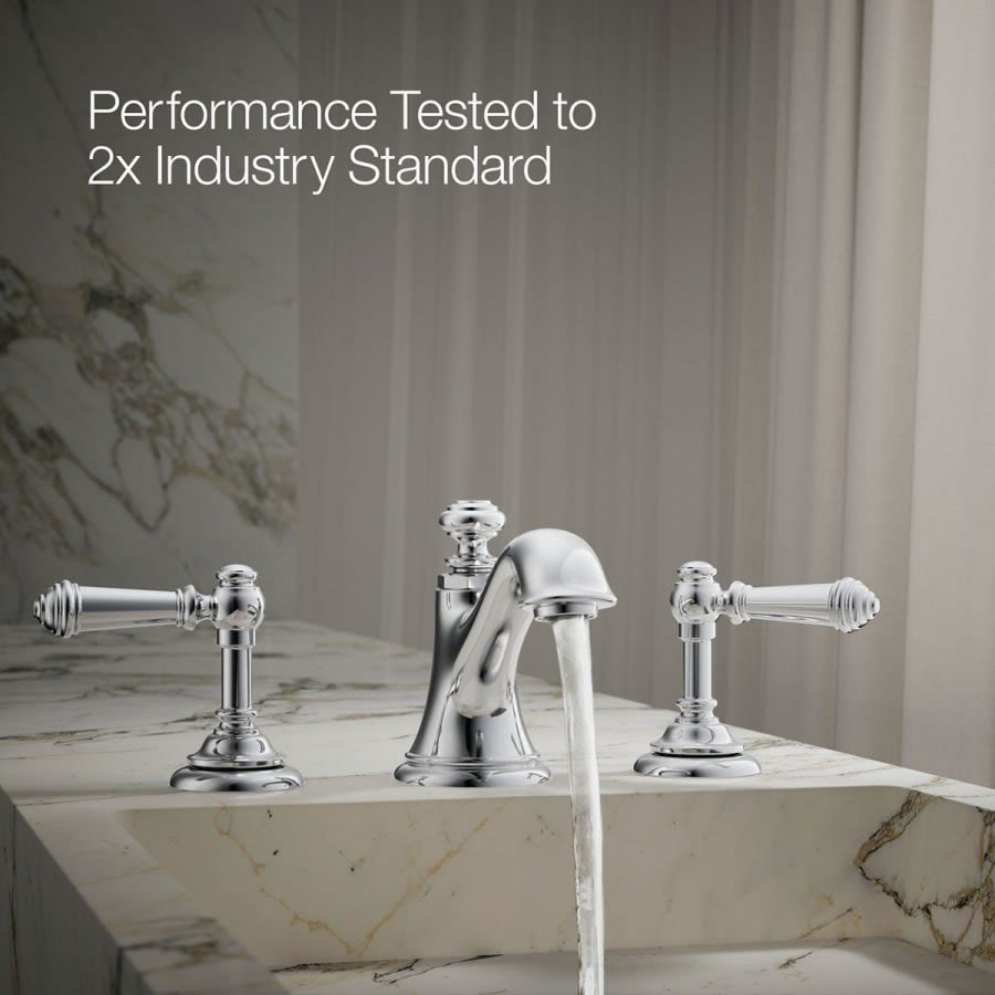 Artifacts 1.2 GPM Widespread Bathroom Faucet with Clicker Drain Assembly - Less Handles