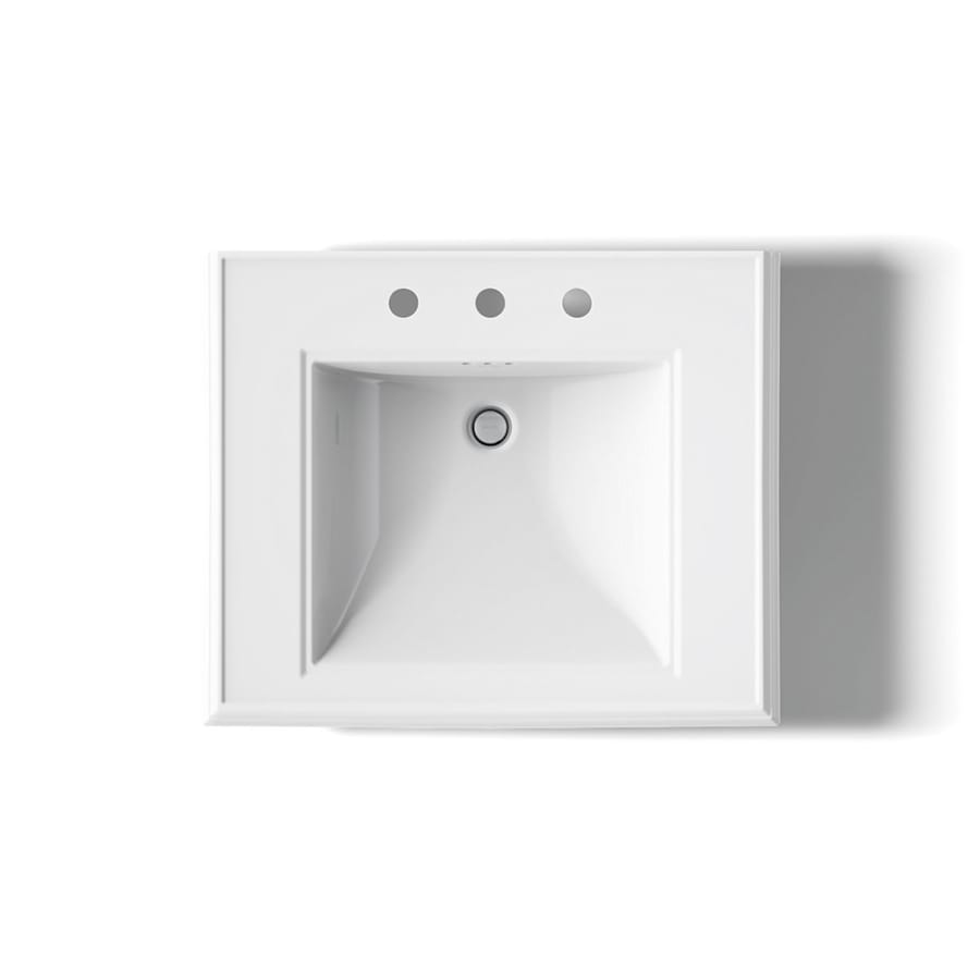 Memoirs Classic 27" Fireclay Pedestal Bathroom Sink with 3 Holes Drilled and Overflow