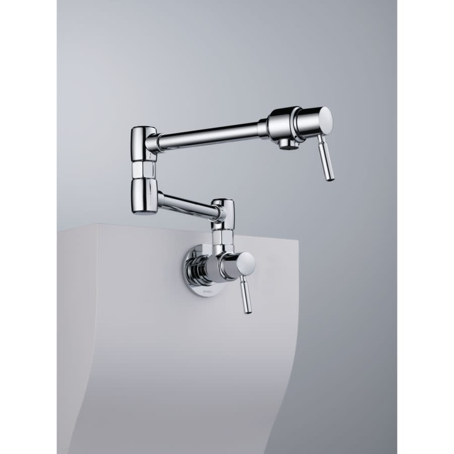 Euro 4 GPM Wall Mounted Single Hole Pot Filler Faucet