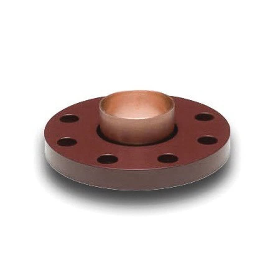 Copper 300 lb Flange Adapter, 4 in, C x Bolt Pattern, Copper/Plated Steel