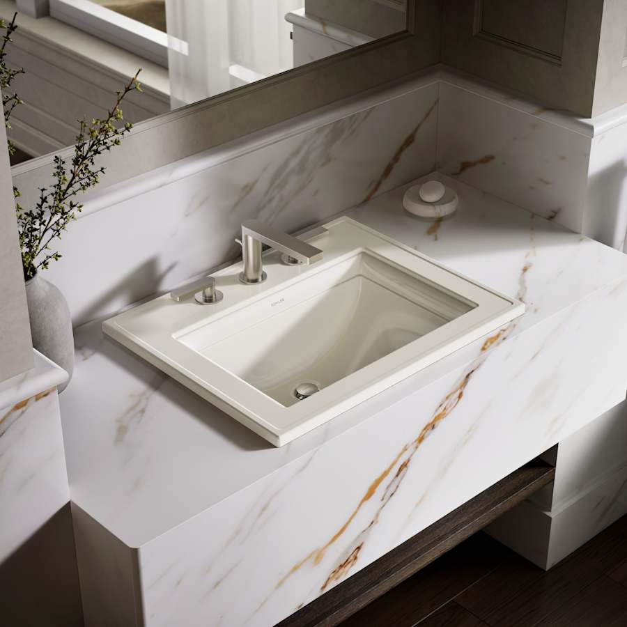 Memoirs Stately 17" Drop In Bathroom Sink with 3 Holes Drilled and Overflow