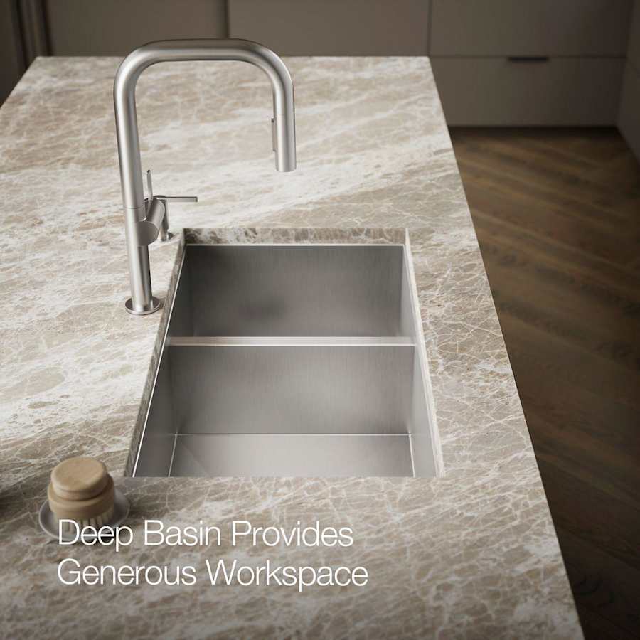 Vault 33" Double Basin Top-Mount/Under-Mount 18-Gauge Stainless Steel Kitchen Sink with SilentShield