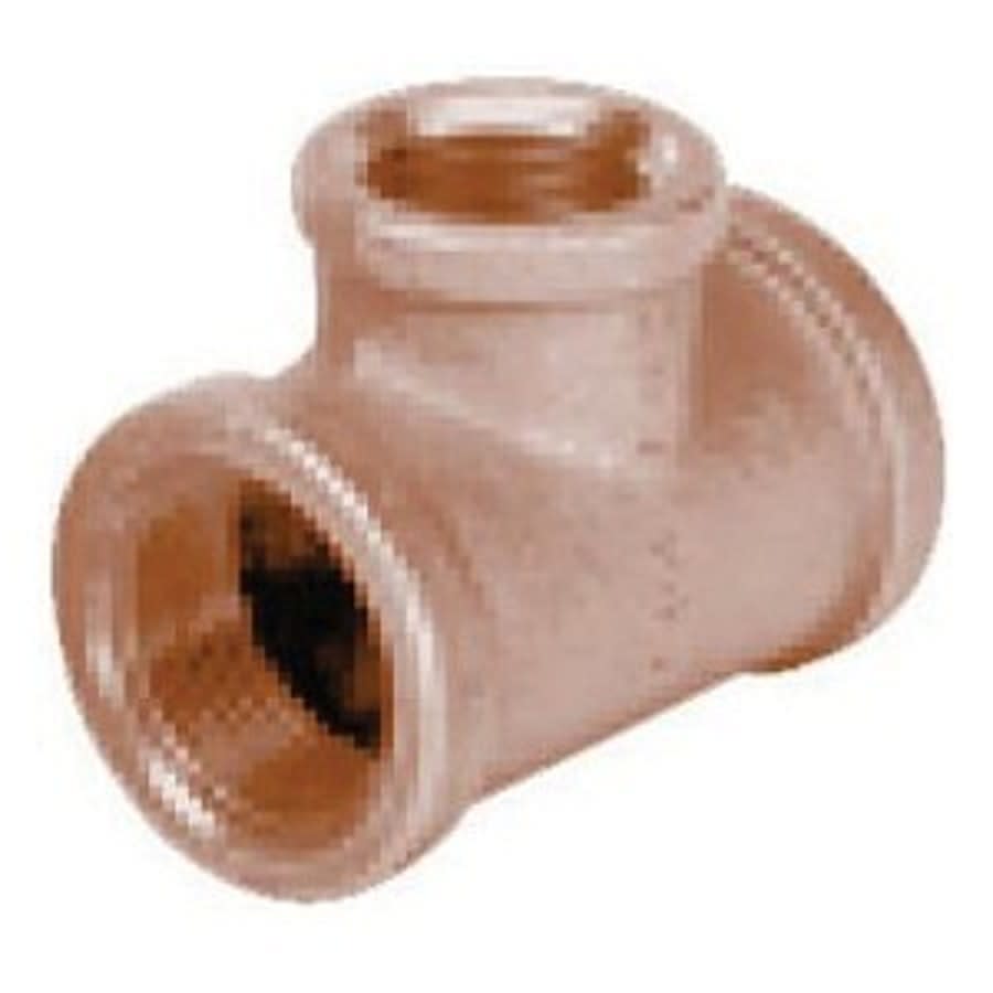 Tee, 2 x 1 in, FNPT, Lead Free Brass, Rough Brass