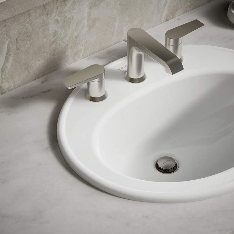 Pennington 16" Drop In Bathroom Sink with 3 Holes Drilled and Overflow