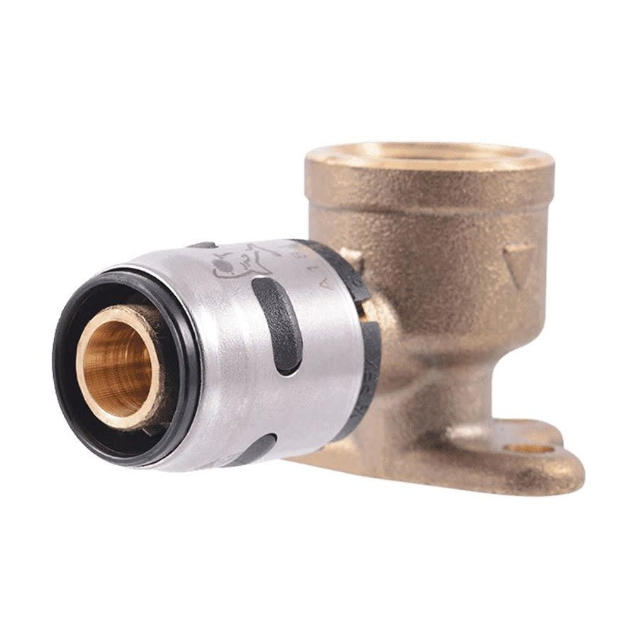 90 deg Elbow, 1/2 in, Push x FNPT, Plastic