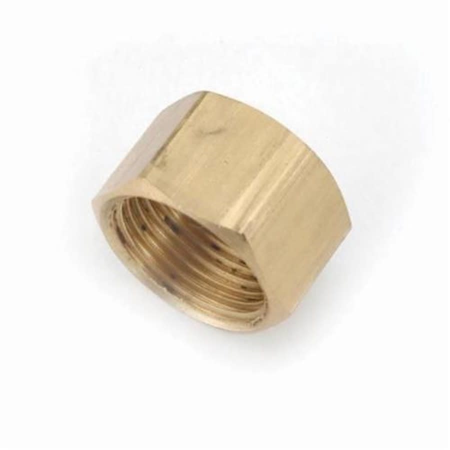 Cap, 3/8 in, Comp, Brass, Rough Brass, Domestic