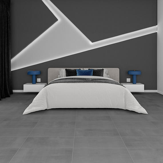 Subtle Strands Charcoal Rectangle 12X24 Matte