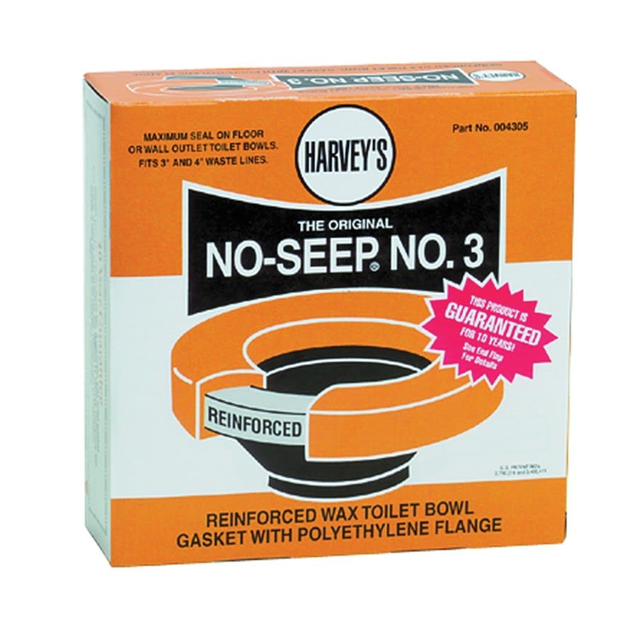 No-Seep® 3 or 4 in, No. 3 Reinforced Wax Gasket with Sleeve