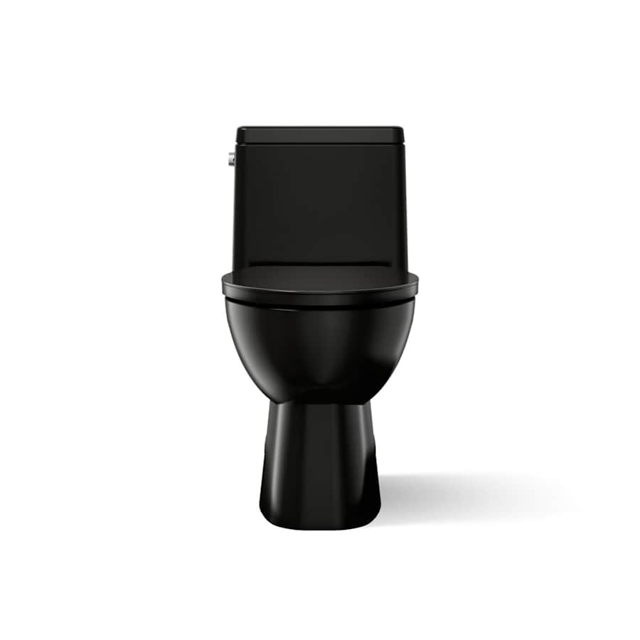 Reach 1.28 GPF One-Piece Compact Elongated Chair Height Toilet with Skirted Trapway and Left Hand Trip Lever - Seat Included