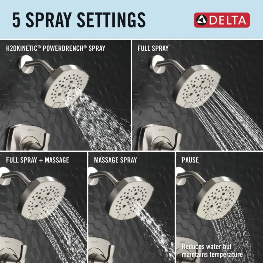 Stryke Monitor 14 Series Single Function Pressure Balanced Shower Only with Cross Handle - Less Rough-In Valve