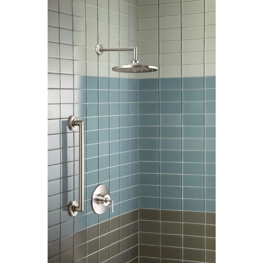 Arris Single Handle Posi-Temp Pressure Balanced Shower Trim with Rain Shower Head (Less Valve)