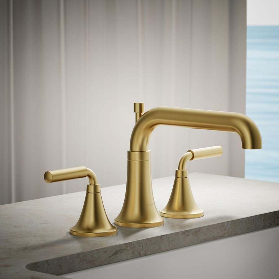 Tone Deck Mounted Roman Tub Filler with Built-In Diverter