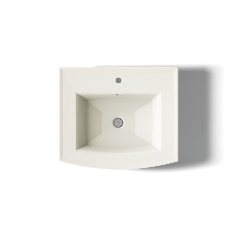 Archer 24" Pedestal Bathroom Sink with 1 Hole Drilled and Overflow