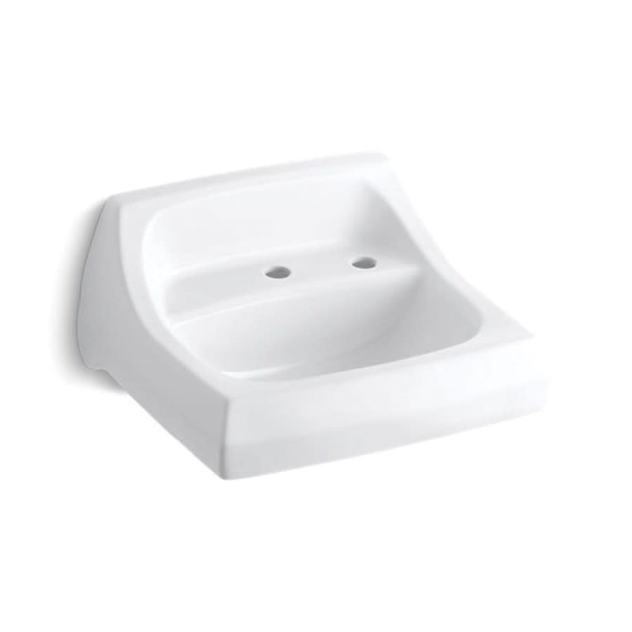Kingston™ Wall Mount Lavatory Sink, ADA, 21-1/4 x 18-1/4 x 7-1/4 in, Vitreous China, White