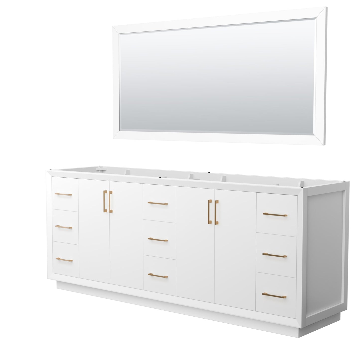 Strada Double Bathroom Vanity - 83.25W x 34.25H x 21.75D