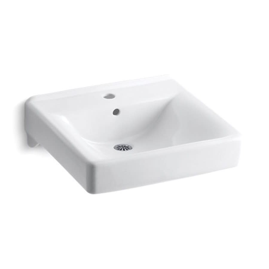 Soho® Wall Mount Lavatory Sink, ADA, 20 x 18 x 7 in, Vitreous China, White