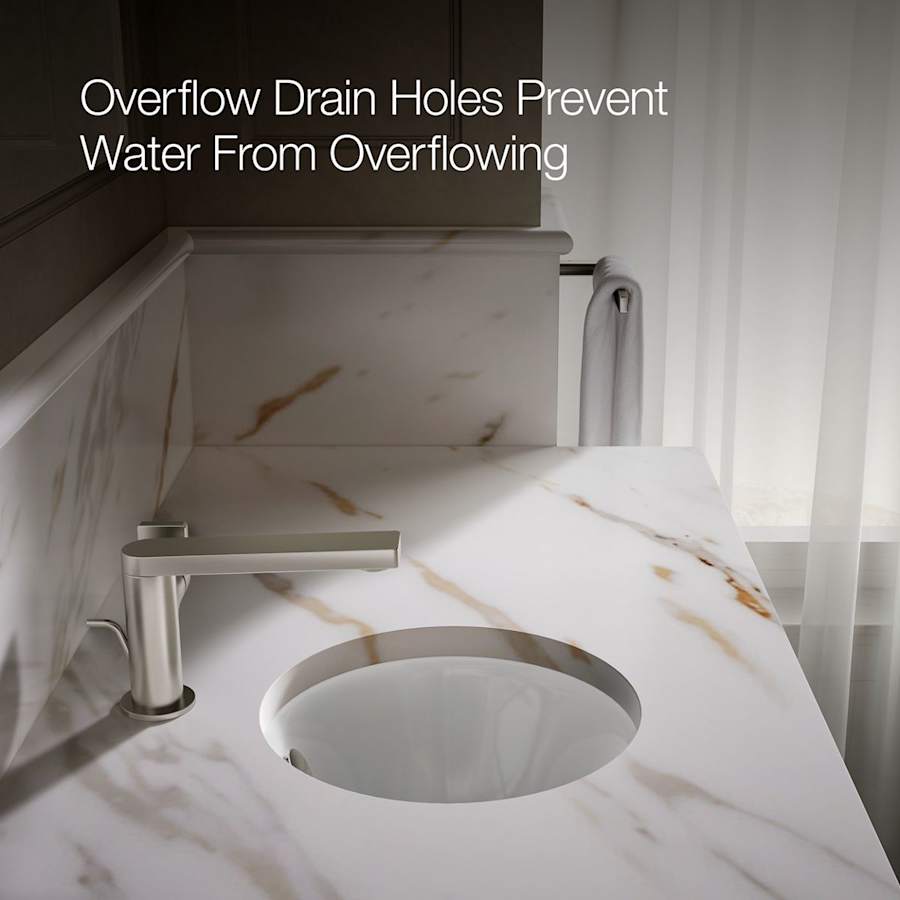 Iron Plains 12" Cast Iron Drop-In or Undermount Bathroom Sink with Overflow