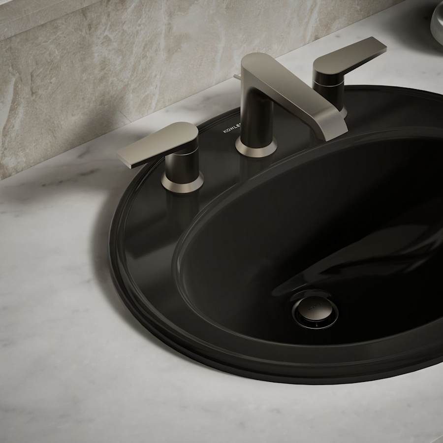 Pennington 16" Drop In Bathroom Sink with 3 Holes Drilled and Overflow