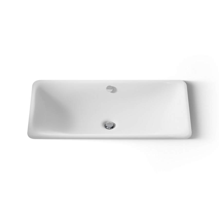 Iron Plains 30" Cast Iron Drop-In or Undermount Bathroom Sink with Overflow