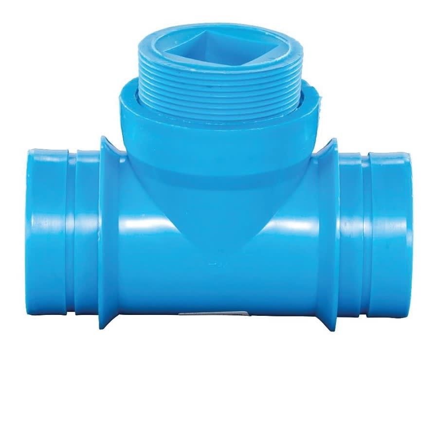 Blueline™ Acid Waste Cleanout Tee, 4 in, Polypropylene