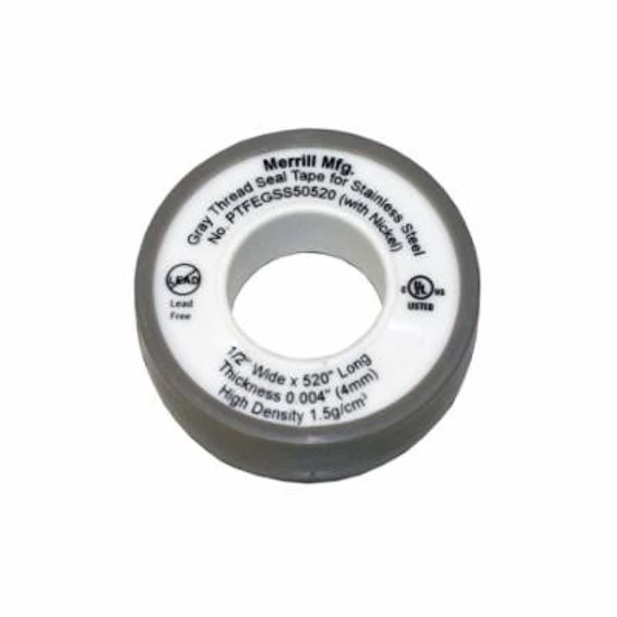 High Density Teflon Tape, 1/2 in W, 520 in L, White