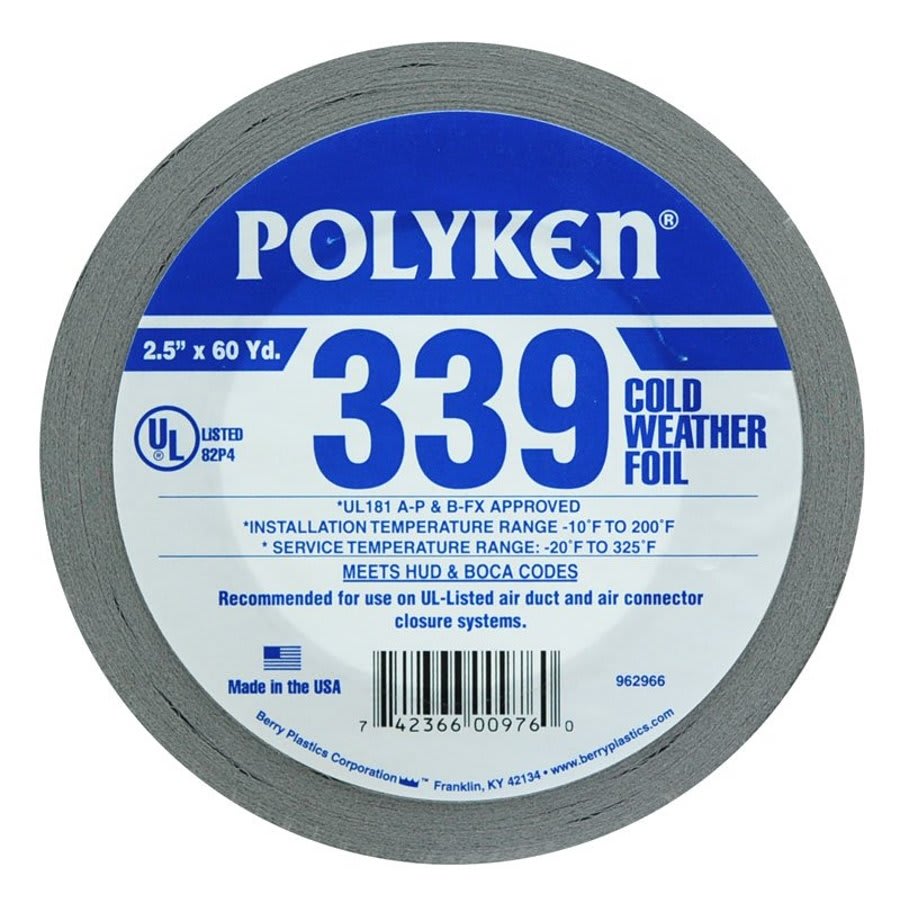 Foil Tape, 2-1/2 in W, 60 yd L